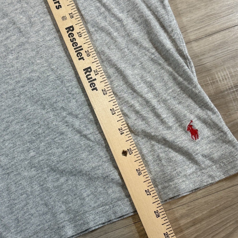 Polo Ralph‎ Lauren Mens Medium Long Sleeve T-Shirt Hoodie Gray Hooded Logo - Picture 6 of 6